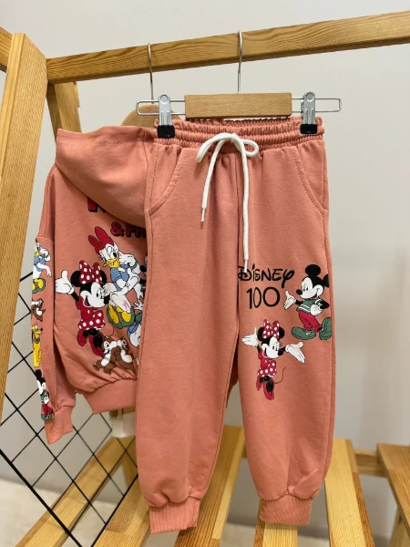 Zara Mickey Disney Baskılı Kız Çocuk Mevsimlik İkili Takım - GRİ