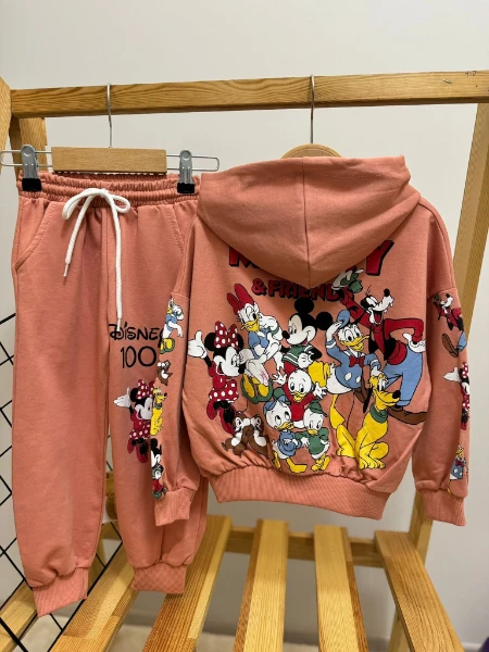 Zara Mickey Disney Baskılı Kız Çocuk Mevsimlik İkili Takım - GRİ